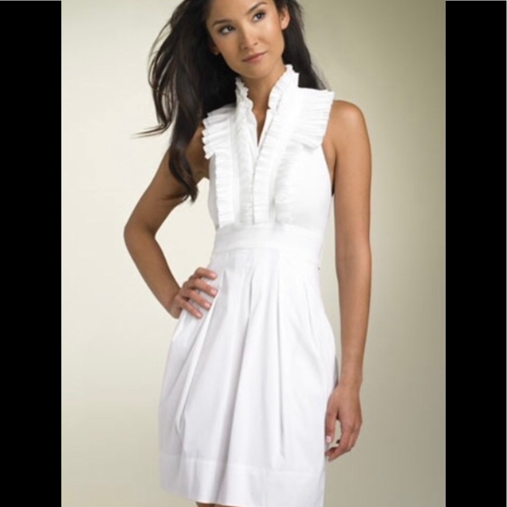 BCBG ruffle dress